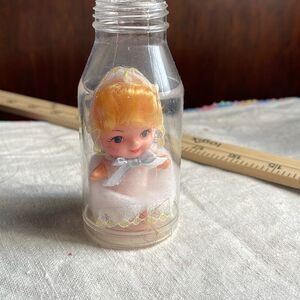 VTG Liddle Kiddles baby in a bottle 60’s 70’s Hong Kong tiny doll